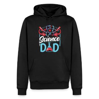 Science Papa Science Team Scientifiques - Sweat à capuche Premium bio Homme - noir - Devant - Nico (187cm)