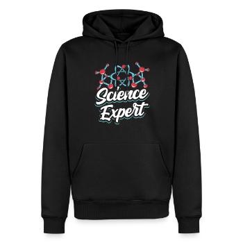 Expert scientifique Science Science - Sweat à capuche Premium bio Homme - noir - Devant - Nico (187cm)