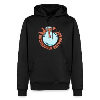 Undercover Astronaut Weltraum Astronomie Rakete - Männer Premium Bio Hoodie - Schwarz - Vorne - Nico (187cm)