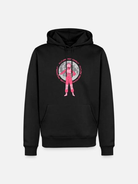 Future astronaut space astronomy rocket - Men’s Premium Organic Hoodie - black