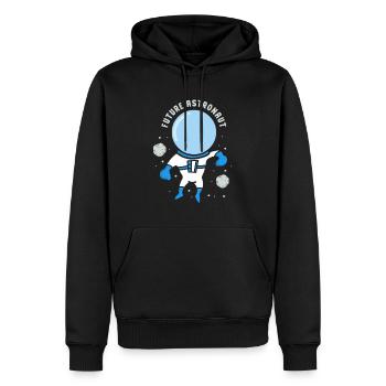 Fusée spatiale d’astronomie des futurs astronautes - Sweat à capuche Premium bio Homme - noir - Devant - Nico (187cm)
