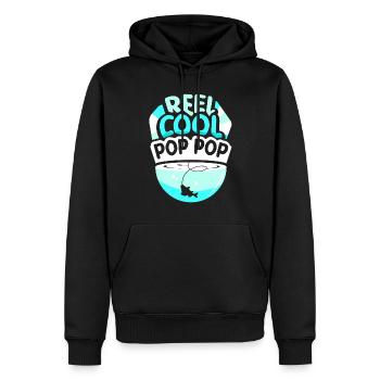 Reel Cool Opa Fischen Fischer Angler Angeln - Männer Premium Bio Hoodie - Schwarz - Vorne - Nico (187cm)