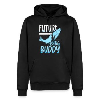 Future fishing buddy angler fishing friend - Men’s Premium Organic Hoodie - black - Front - Nico (187cm)