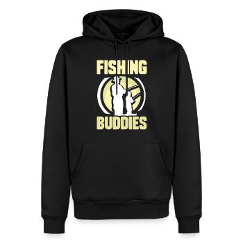 Amis pêcheurs Ami pêcheur Ami pêcheur - Sweat à capuche Premium bio Homme - noir - Devant - Nico (187cm)