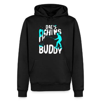 Le compagnon de pêche de papa Pêche Pêche Ami pêcheur - Sweat à capuche Premium bio Homme - noir - Devant - Nico (187cm)