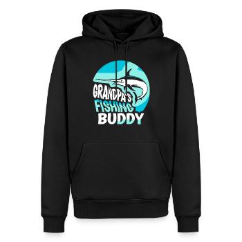 Grandfather's fishing buddy fishing fishing friend fishing - Men’s Premium Organic Hoodie - black - Front - Nico (187cm)