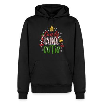 Candy Cane Cutie - Männer Premium Bio Hoodie - Schwarz - Vorne - Nico (187cm)