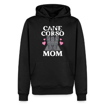 Cane Corso Maman - Sweat à capuche Premium bio Homme - noir - Devant - Nico (187cm)