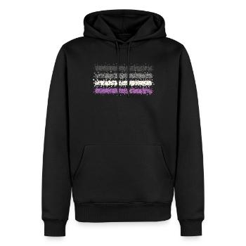 Asexuel Asexualité ACE Asexuel Drapeau LGBTQ - Sweat à capuche Premium bio Homme - noir - Devant - Nico (187cm)