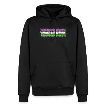 Genderqueer Genderfluid Nonbinary Flag Queer - Sweat à capuche Premium bio Homme - noir - Devant - Nico (187cm)