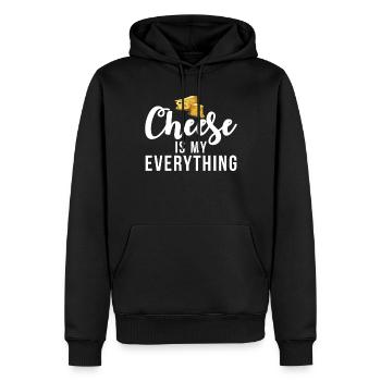 Snack Cheese Lover Cheese Gift - Sweat à capuche Premium bio Homme - noir - Devant - Nico (187cm)