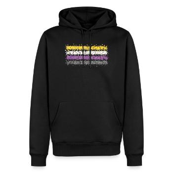 Asexuel Asexualité ACE Asexuel Drapeau LGBTQ - Sweat à capuche Premium bio Homme - noir - Devant - Nico (187cm)