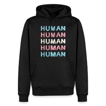 Transgender Transsexual Trans Transsexual Flag - Men’s Premium Organic Hoodie - black - Front - Nico (187cm)