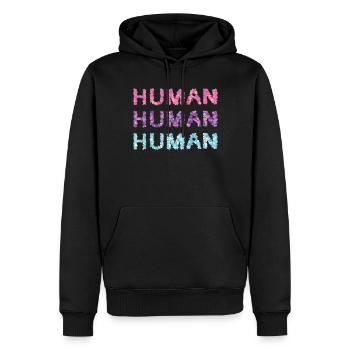 Bisexualité Bisexuelle Flag Bi Homo Gay - Sweat à capuche Premium bio Homme - noir - Devant - Nico (187cm)