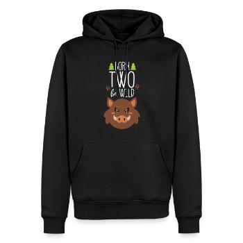 Born Two Be Wild Wild Boar - Sweat à capuche Premium bio Homme - noir - Devant - Nico (187cm)
