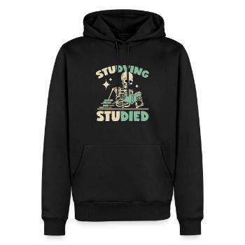 Squelette dans l’apprentissage - Sweat à capuche Premium bio Homme - noir - Devant - Nico (187cm)