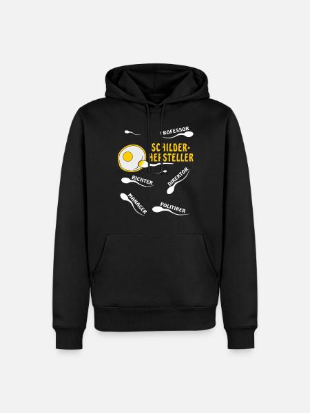 SCHILDERHERSTELLER - Männer Premium Bio Hoodie - Schwarz