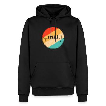 Échecs Retro Heartbeat - Sweat à capuche Premium bio Homme - noir - Devant - Nico (187cm)