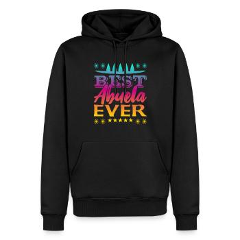 Best Abuela Ever - Männer Premium Bio Hoodie - Schwarz - Vorne - Nico (187cm)