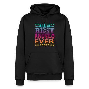 Meilleur Abuelo de tous les temps - Sweat à capuche Premium bio Homme - noir - Devant - Nico (187cm)