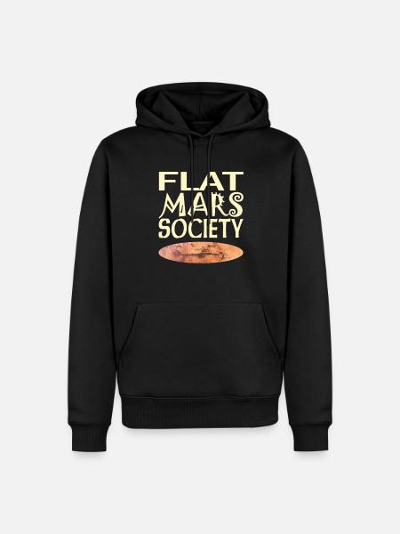 Flat Mars Society - Männer Premium Bio Hoodie - Schwarz