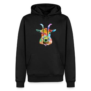 Goat Goats Goats Goat keepers - Men’s Premium Organic Hoodie - black - Front - Nico (187cm)