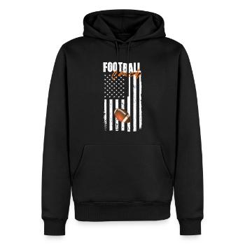 Entraîneur de football américain Joueur de football américain Sports - Sweat à capuche Premium bio Homme - noir - Devant - Nico (187cm)