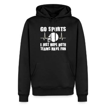 Joueur de football américain Go Sports Fan - Sweat à capuche Premium bio Homme - noir - Devant - Nico (187cm)