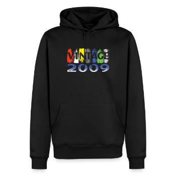 Fantastisch Seit 2009 Retro 13. Bitrthday - Männer Premium Bio Hoodie - Schwarz - Vorne - Nico (187cm)