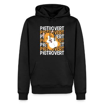 Nagetier Meerschwein Meerschweinchen - Männer Premium Bio Hoodie - Schwarz - Vorne - Nico (187cm)