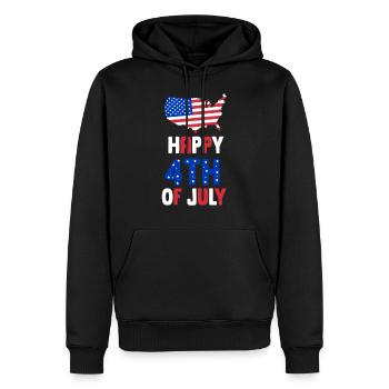 Frohen 4 Juli Happy 4Th Of July US USA Amerika - Männer Premium Bio Hoodie - Schwarz - Vorne - Nico (187cm)
