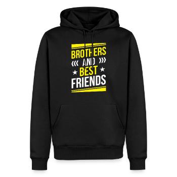 Brüder Und Beste Freunde Bruder Freund Team - Männer Premium Bio Hoodie - Schwarz - Vorne - Nico (187cm)