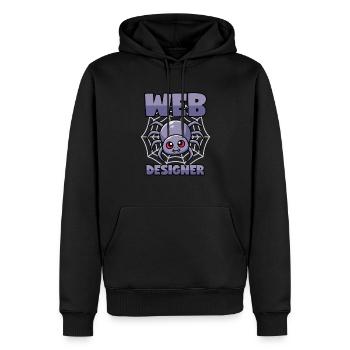 Spinne: Web Designer - Männer Premium Bio Hoodie - Schwarz - Vorne - Nico (187cm)