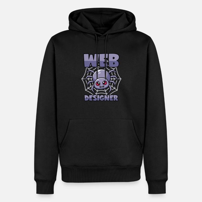 Spinne: Web Designer - Männer Premium Bio Hoodie - Schwarz