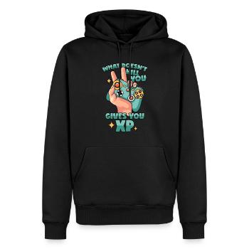 Citation du joueur XP Gaming - Sweat à capuche Premium bio Homme - noir - Devant - Nico (187cm)