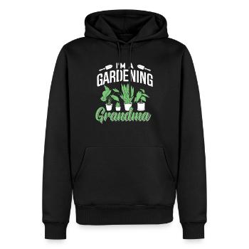 Ich Bin Eine Gärtnernde Oma Großmutter Garten - Männer Premium Bio Hoodie - Schwarz - Vorne - Nico (187cm)