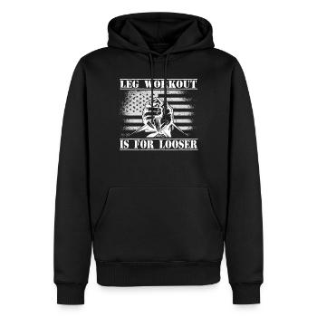 Armwrestler USA-Flaggen-Handdrücken - Männer Premium Bio Hoodie - Schwarz - Vorne - Nico (187cm)