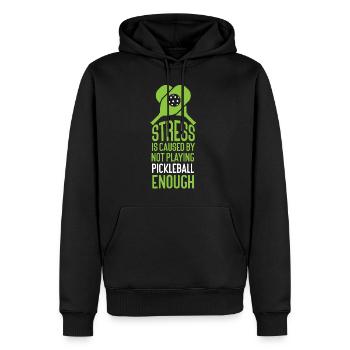 Pickleball Stress Is Caused By Not - Männer Premium Bio Hoodie - Schwarz - Vorne - Nico (187cm)
