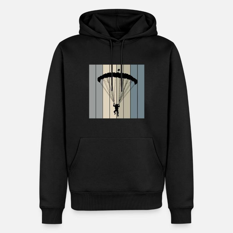 Fallschirmspringen - Männer Premium Bio Hoodie - Schwarz