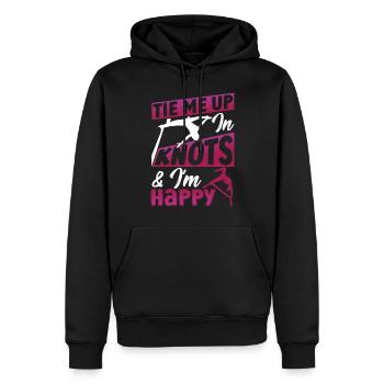 Aerial Silks Design Für Eine Luftakrobatin - Männer Premium Bio Hoodie - Schwarz - Vorne - Nico (187cm)
