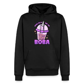 Boba: Bubble Tea - Männer Premium Bio Hoodie - Schwarz - Vorne - Nico (187cm)