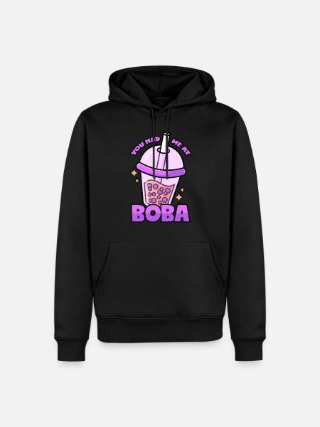 Boba: Bubble Tea - Men’s Premium Organic Hoodie - black