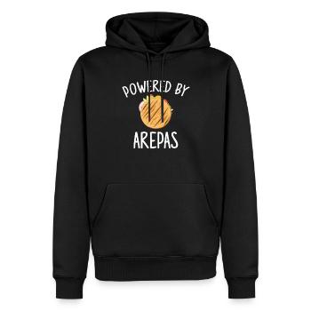 powered by arepas, colombia venezuela arepa - Männer Premium Bio Hoodie - Schwarz - Vorne - Nico (187cm)