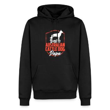Australian Cattle Dog Papa Treibhund - Männer Premium Bio Hoodie - Schwarz - Vorne - Nico (187cm)