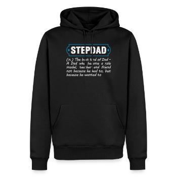 Stiefvater Definition Stiefvater von Kids Funny - Männer Premium Bio Hoodie - Schwarz - Vorne - Nico (187cm)