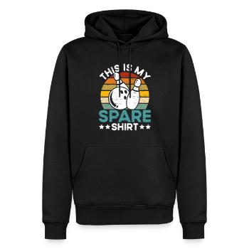 Ceci est mon joueur de bowling de tenue de rechange - Sweat à capuche Premium bio Homme - noir - Devant - Nico (187cm)