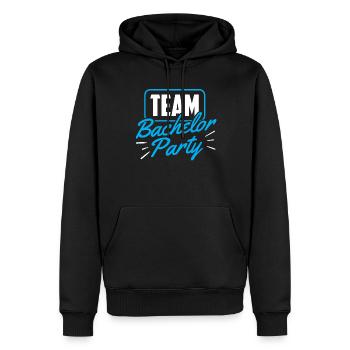 Team Junggesellenabschied Braut Junggeselle - Männer Premium Bio Hoodie - Schwarz - Vorne - Nico (187cm)