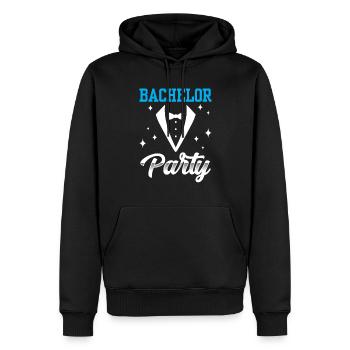 Enterrement de vie de garçon Bachelor bachelorette - Sweat à capuche Premium bio Homme - noir - Devant - Nico (187cm)