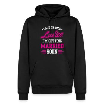 Letzte Chance Ladies Ich Werde Bald Heiraten Braut - Männer Premium Bio Hoodie - Schwarz - Vorne - Nico (187cm)