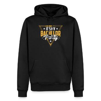 C’est mon enterrement de vie de garçon célibataire - Sweat à capuche Premium bio Homme - noir - Devant - Nico (187cm)